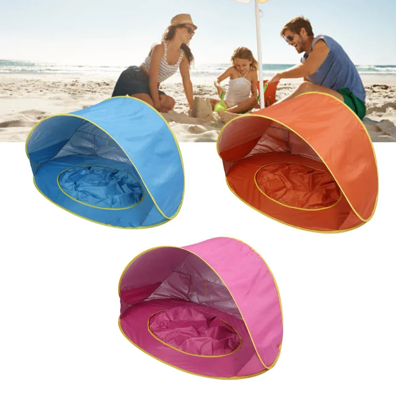 Beach Tent Sun Shelter  Up Beach Tent Sun Proof Wind Proof Portable Baby Beach Tent with Pool Storage Bags for Outdoor Wholesale